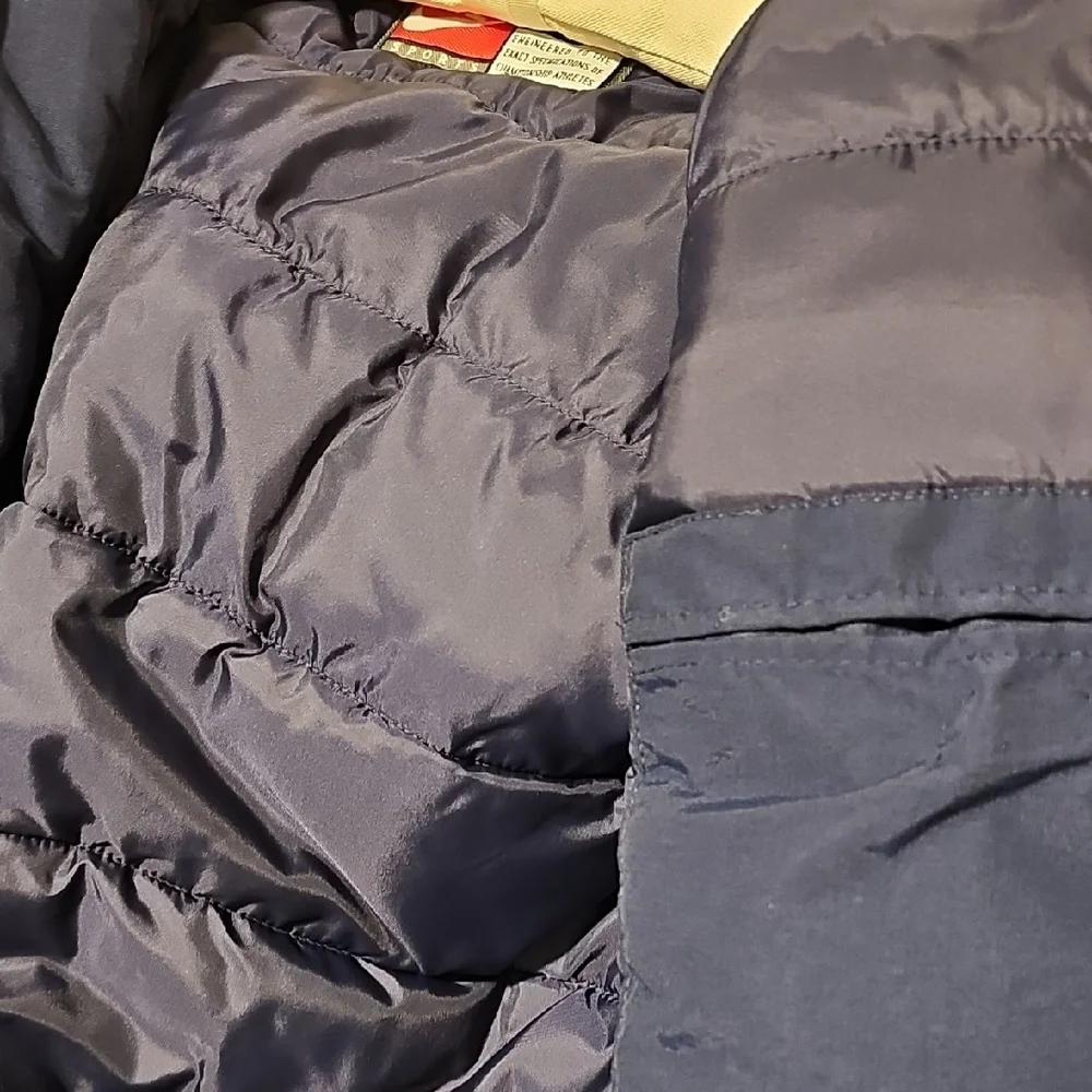 Nike Men's Blue Varsity Jacket with Yellow Accents - Picture 3 of 4